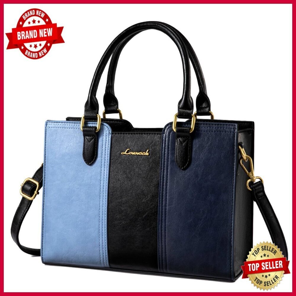 Vintage Leather Shoulder Handbag Small Satchel Tote Crossbody Work Purse